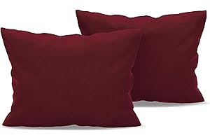 Dreamzie poszewka na poduszkę 40 x 60 cm, Burgundia, zestaw 2 sztuk, z mikrofibry, certyfikat Öko-Tex, 40 x 60 cm, miękka
