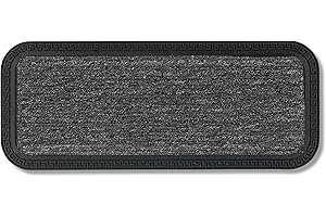 Carpido Doormat Outdoor and Indoor – 25 x 60 cm – Grey Lines – Clean Door Mat Non-Slip – Dirt Trapper Mat Very Durable – Door Mat Outdoor Steps