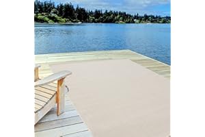 THE RUGS Outdoor Rug – Weather & UV Resistant Outdoor/Indoor Area Rugs - Durable Rugs for Patio, Deck, Garden, Kitchen, Bathroom or Living Room - White, 80 x 150 cm