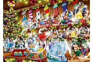 Ravensburger Disney Snowglobes Christmas 1000 Pieces Jigsaw Puzzle for Adults and Kids Age 12 Years Up - Special Edition