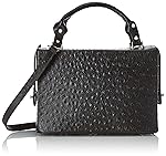 Chicca Tutto Moda CTM Borsetta a mano stampa struzzo da donna in vera pelle made in Italy 26x18x13 Cm
