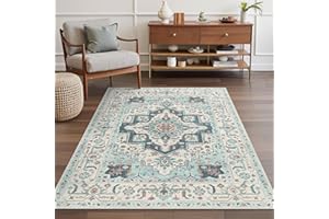 BEIMO Waschbarer Teppich Wohnzimmer Vintage, Boho Teppich Schlafzimmer Kurzflor, Groß Teppiche Orientalisch rutschfest Weiche für Badezimmer Esszimmer