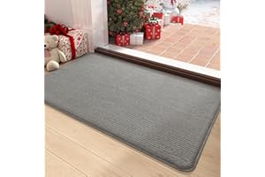 Color&Geometry Wycieraczka Mata Wejściowa 80 x 120 cm, Antypoślizgowa, Można prać w pralce, Miękki, Chłonny Dywanik Wejściowy na Drzwi Wejściowe, Tylne Drzwi, Przedpokój, Wejście (Szary)