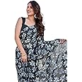 MIRCHI FASHION Women's Chiffon Floral Printed Saree with Blouse Piece