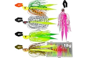 Paradox Fishing Chatterbait Brochet 5pcs 18g - Spinnerbait Hecht Jig Spinner Brochet - Leurre de Brochet