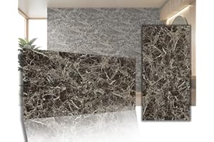 I K H E MALARKA Panneau mural aspect marbre - Revêtement mural en PVC de qualité supérieure - 120 x 60 cm - 2,5 mm d'épaisseur - Imperméable et résistant aux UV - Résistant à l'humidité - Alternative au carrelage et