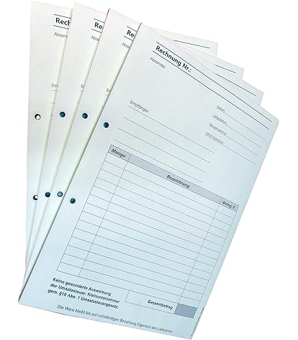Small Business Receipt Pads - A6 Landscape Size - 2 X 40 Sheets - Numbered & Micro-Perforated Receipt Pads - Carbonless - White (Pack Of 10 - View #11