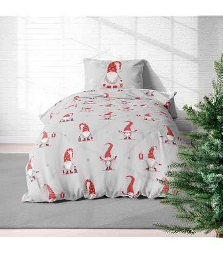 Weihnachts-Bettlaken Set In Full Size – Mit Integrierten Spannbändern, Gemütlicher Weihnachtsdruck Für Festliche Nächte