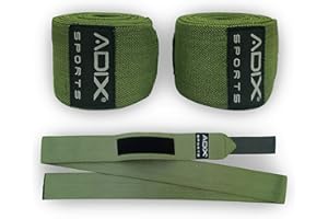 ADIX Sports - Knee Wraps for Weight Lifting Elasticated Compression Powerlifting Support Bandage Great for Squats, Bodybuilding, Gym Fitness Training and Olympic Lifting