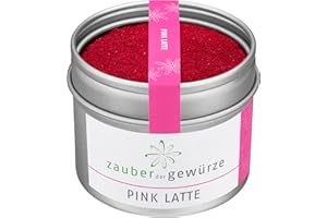 ‎ZAUBER DER GEWÜRZE Zauber der Gewürze Pink Latte – Superfood Pulver mit roter Bete und Acai, ideal für Pink Latte, Pink Chai Latte oder Pink Matcha Latte, 60 g