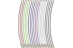 Wisdompro Wire Keychain Cable, Stainless Steel Wire Keyrings, Cable Keyring Loop/Hoop for Luggage Tag, Keys and ID Tag Keepers - Multicolour
