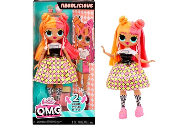 L.O.L. Surprise! OMG Poupée Mannequin - Neonlicious - avec de Multiples Surprises Dont des Vêtements Transformables et des Accessoires Fabuleux - pour Les Enfants de 4 Ans et Plus