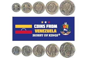 HOBBY OF KINGS Conjunto de 5 Monedas de Venezuela: 10, 20, 50, 100, 500 Bolívares. 1998-1999