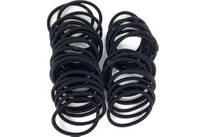 MSC 40 St 4 Mm Tjocka Elastiska Hårband 50 Mm Diameter - Tofsar Hästsvans Hållare Utan Metall för Kvinnor Flickor Barn Män