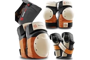 SKATEWIZ Profesjonalne wyposażenie ochronne dla dorosłych i młodzieży z neoprenowymi rękawami – zestaw ochraniaczy na łyżworolki [6 szt.] opracowany przez niemieckiego producenta - ochraniacze na