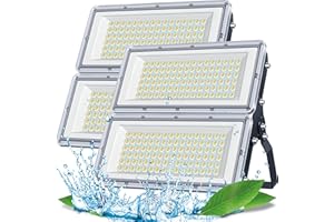 TASINUO Focos LED Exterior 200W 2 Piezas, 20000LM Luces LED Exterior, 7000K Blanco Frío Potente Proyector LED, IP67 Impermeable Luz Exterior, Lampara LED para Jardin Garaje Fábrica Almacén Gimnasios