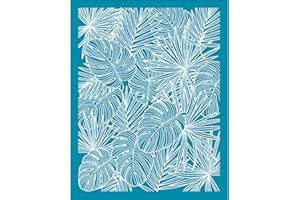 OLYCRAFT 10x12.7 cm Monstera Clay Schablonen Dypsis Lutescens Siebdruck Für Polymer Clay Tropical Plant Leaf Siebdruck Schablonen Mesh Transfer Schablonen Für Polymer Clay Schmuckherstellung