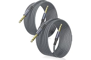 Elebase 6,35mm TRS Instrumentkabel,Stereo Balanserad Ljudkabel 2-Pack 9M