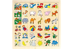 Bino & Mertens- Animales Dónde va qué, Rompecabezas de Dibujos, Multicolor (Mertens GmbH 84079)