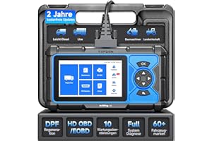 ‎TOPDON TOPDON ArtiDiag HD LKW Diagnosegerät, Professionelles LKW Scanner für Schwerlastfahrzeuge, 10 Rückstellservice inkl. DPF-Regeneration, HD OBD/EOBD, Heavy Duty Truck, 2 Jahre Updates