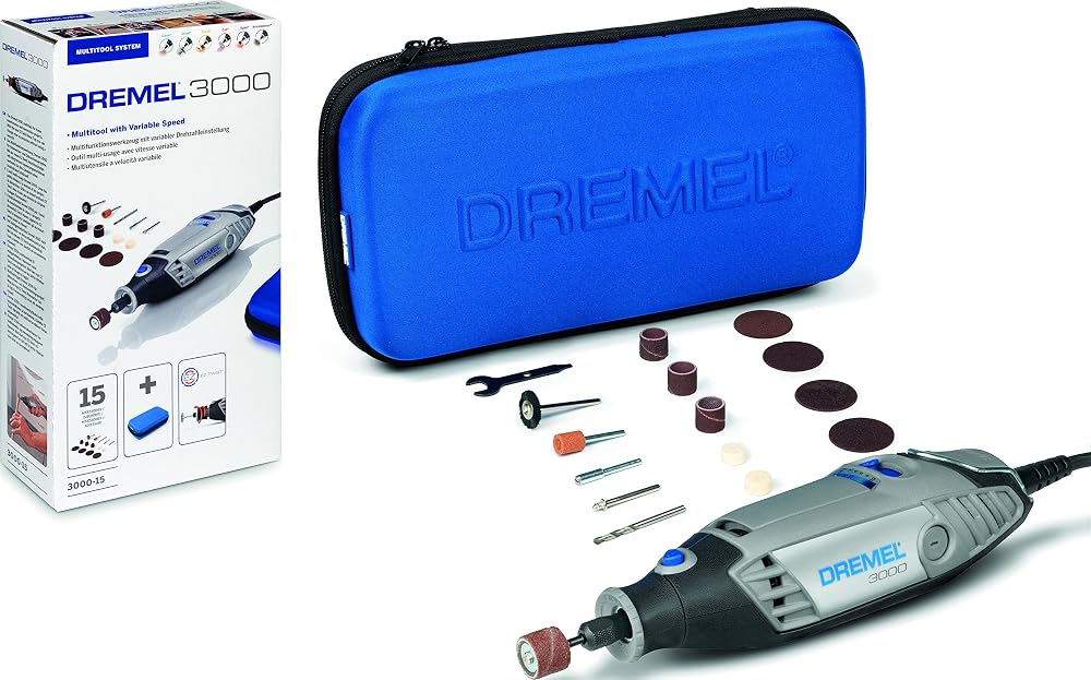 Dremel 3000 Çok Amaçlı El Motoru, 130 W, 15 Aksesuarlı