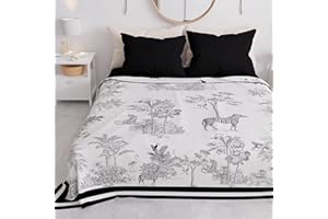 PETTI Artigiani Italiani - Copriletto Matrimoniale Primavera Estate, Coperta Leggera Matrimoniale, Lenzuola Copriletto, Animalier 02 100% Made in Italy