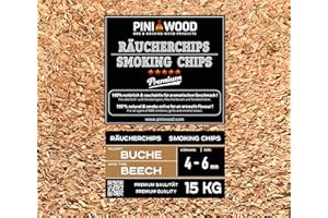 PINI Copeaux de fumage hêtre 15 kg 4-6 mm