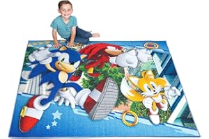 Franco Kids Room - Alfombra antideslizante (175,3 x 132,1 cm, Sonic The Hedgehog