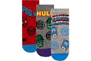 Marvel Enfants Chaussettes - Captain America, Hulke et Spiderman Lot de 3 chaussettes à la cheville
