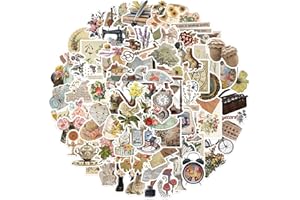 BAFANLY 100 adesivi vintage estetici retrò estetici adesivi nostalgici in vinile adesivi impermeabili per computer portatile, bottiglia d'acqua, skateboard adesivi per adulti adolescenti ragazze bambini