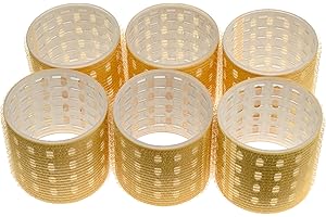 Fripac-Medis - Thermo Magic Rollers - Bigoudis - Jaune - Diamètre : 64 mm - Lot de 6