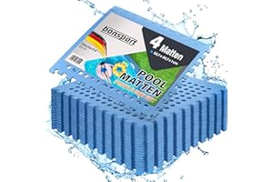 bonsport Pool Unterlegmatte Poolmatte 4 Stück - Bodenschutz Matte für den Pool/Planschbecken - Bodenfolie Bodenmatte Poolunterlage Bodenschutz blau