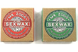 Quick Humps Mr Zogs Sex Wax Basecoat and Cool Water Topcoat Surfboard Wax