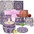 4 Scented Candles Gifts Sets for Women 4.4 Oz Scented Candles Gift for Women 100% Natural Soy Wax Portable Travel Tin Jar Candles for Birthday Anniversary Yoga