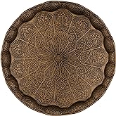 Alisveristime Osmanlı Motifli Metal Servis Tepsisi &ndash; 34,5 cm (13.6 in&ccedil;) &ndash; Kahve ve &Ccedil;ay Sunum Tepsisi &ndash; 5 Renk Se&ccedil;eneği (Antik