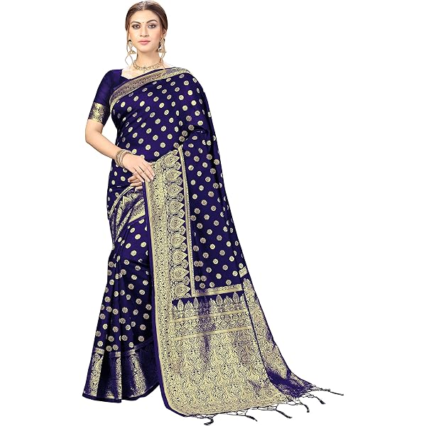 Saree (Sari) Bollywood Couleur Lilas Foncé - 100% Polyester - Environ 5.5m X 1.1m - Très Doux Et Brillant - 6
