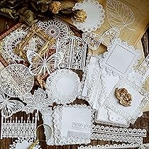 GORGECRAFT 30 Centrini In Carta Pizzo, 20 Stili, Diametro 10 Cm, Per Scrapbooking E Fai-da-te
