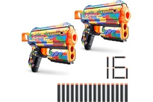 XSHOT Confezione di 2 pistole X-Shot Skins Striper Flux con (16) dardi di ZURU