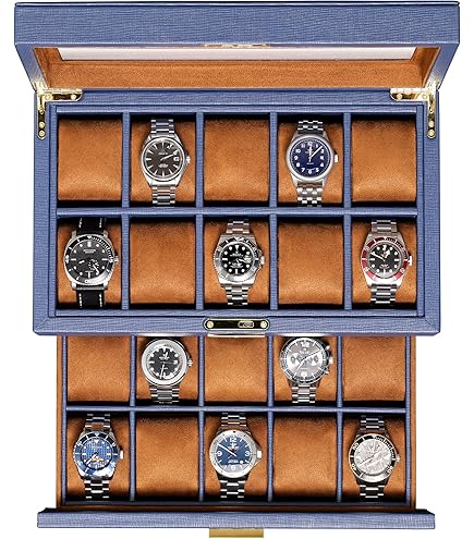 SAFIGLE 4er Acryl Uhrenbox - Transparente Aufbewahrung Für Armbanduhren & Reisewhalter