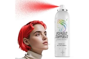 HIESGIE Rotes Temporäres Haarfarbspray - Sanfte Formel, Waschbar & Nicht Klebrig | Sofortige Haarfarbe-Alternative für Erwachsene | Halloween, Kostüm, Party-Make-up, 150ml
