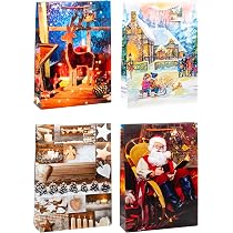 Truly Sweet Candy Weihnachtspapiertüten – Santa Claus Design, 2 Größen (100 Stück, 18x23 Cm), Aus Kraftpapier