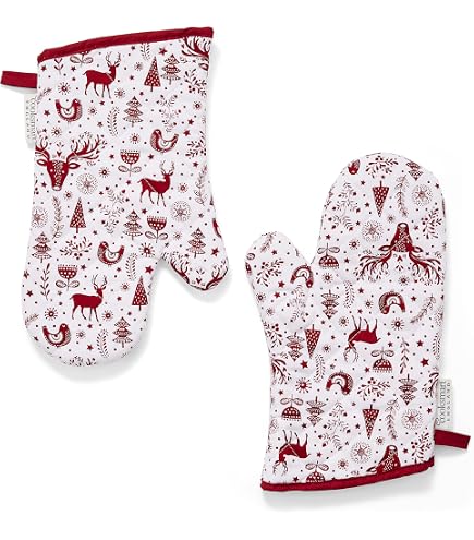 Cooksmart Couvre-Théière Tissu Motif Rouge-Gorge Festif - Garde La Chaleur & Déco