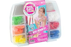 Elasticolor Pro Refill Set Medio, Scatola con Elastici colorati per costruire Braccialetti e Collane - Nice Group, 03004