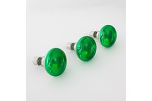 Set with 3 Coloured Lamps R80, each 230V / 60W, E-27 socket, green - Colourful Bulb / Party Illumination - showking