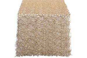 DII Cekiny siatkowy bieżnik stołowy rolka, złoty