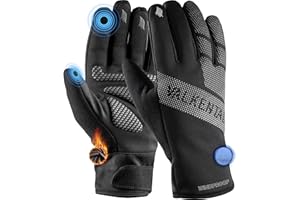 Valkental® Guanti da ciclismo impermeabili con isolamento 3M | Imbottiti e aderenti | Guanti invernali e per mezze stagioni [uomo & donna] con funzione touchscreen