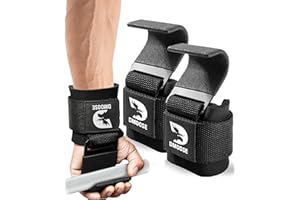 ‎DMOOSE FITNESS DMoose Fitness Zughilfen Krafttraining für Männer & Frauen (Paar) - Reißfestes Nylon mit 8 mm dicke Handgelenk straps - Zughilfe Gym für Kraftdreikampf & Kreuzheben Stütze - Griffhilfen Kraftsport