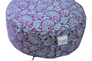Tvamm-Lifestyle Rund 7 Chakra Meditationskissen (Zafu) Buchweizenschalen, Ø 36 cm x 15 cm, Bezug und Inlett 100% Baumwolle, Bezug und Inlett maschinenwaschbar bis 30º C.