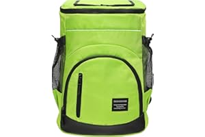 Outplea Mochila Nevera de Acampada 30L, Bolsa Térmica Porta Alimentos con Forro Estanco, Nevera Portatil Tela Grande para Playa Camping Picnic Barbacoa