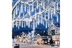 EEIEER Guirlande Lumineuse LED, 540LED 7.5M Météore Pluie Lumiere Guirlandes Lumineuses D'Extérieur et Intérieur, 50cm 10Tube Guirlande Noël Décoration pour Intérieur Sapins Noël Balcon Fête Mariage